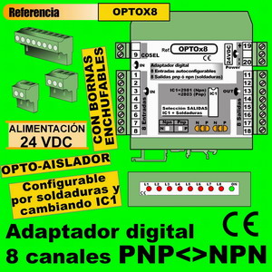 14e2- Adaptador digital PNP-NPN 8 canales